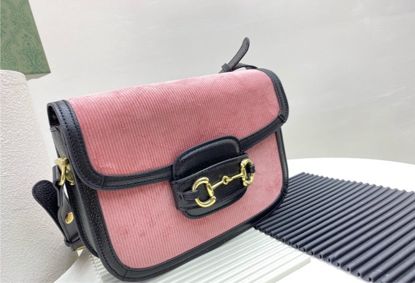 Gucci Pink Suede Handbag