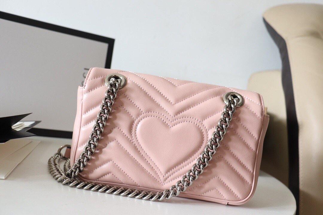 Gucci GG Marmont Leather Chain Shoulder Bag Style 33