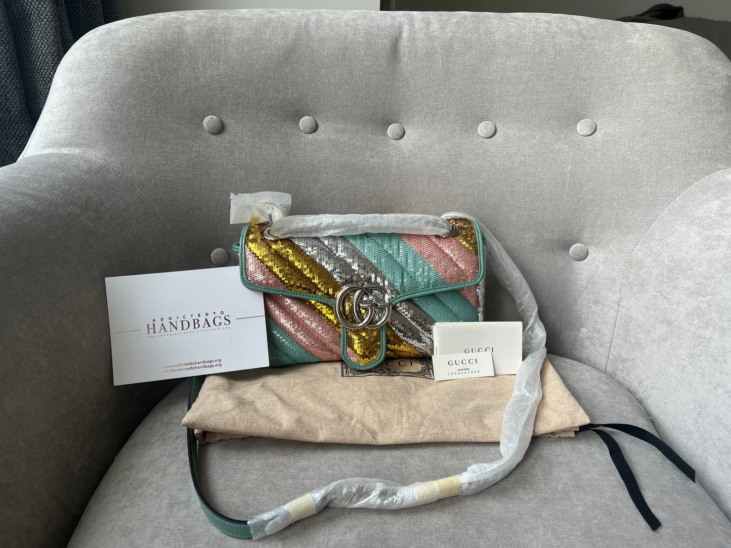Gucci Lou Chain Leather Shoulder Bag