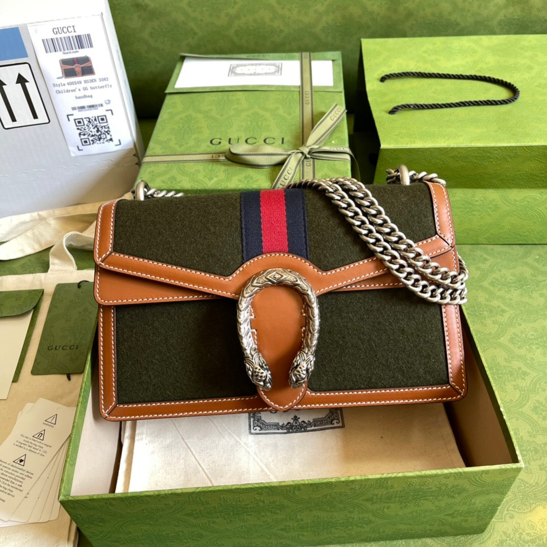 Gucci Monogram Chain Leather Crossbody