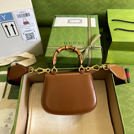 Gucci Leather Top Handle Shoulder Bag