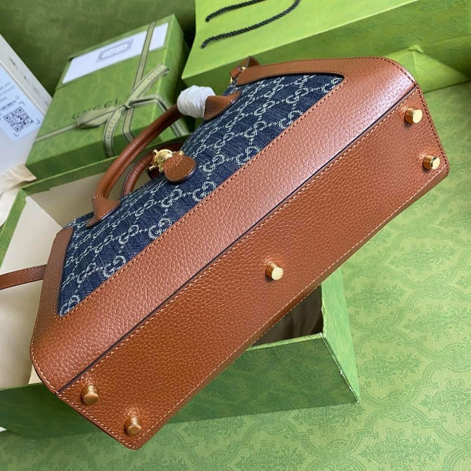 Gucci Jackie Leather Monogram Tote Style 3