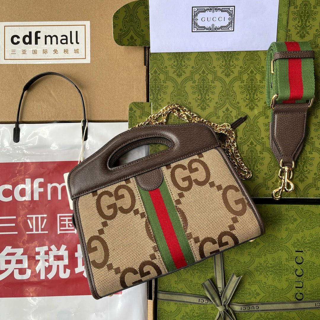 Gucci Ophidia Canvas Chain Tote Style 1