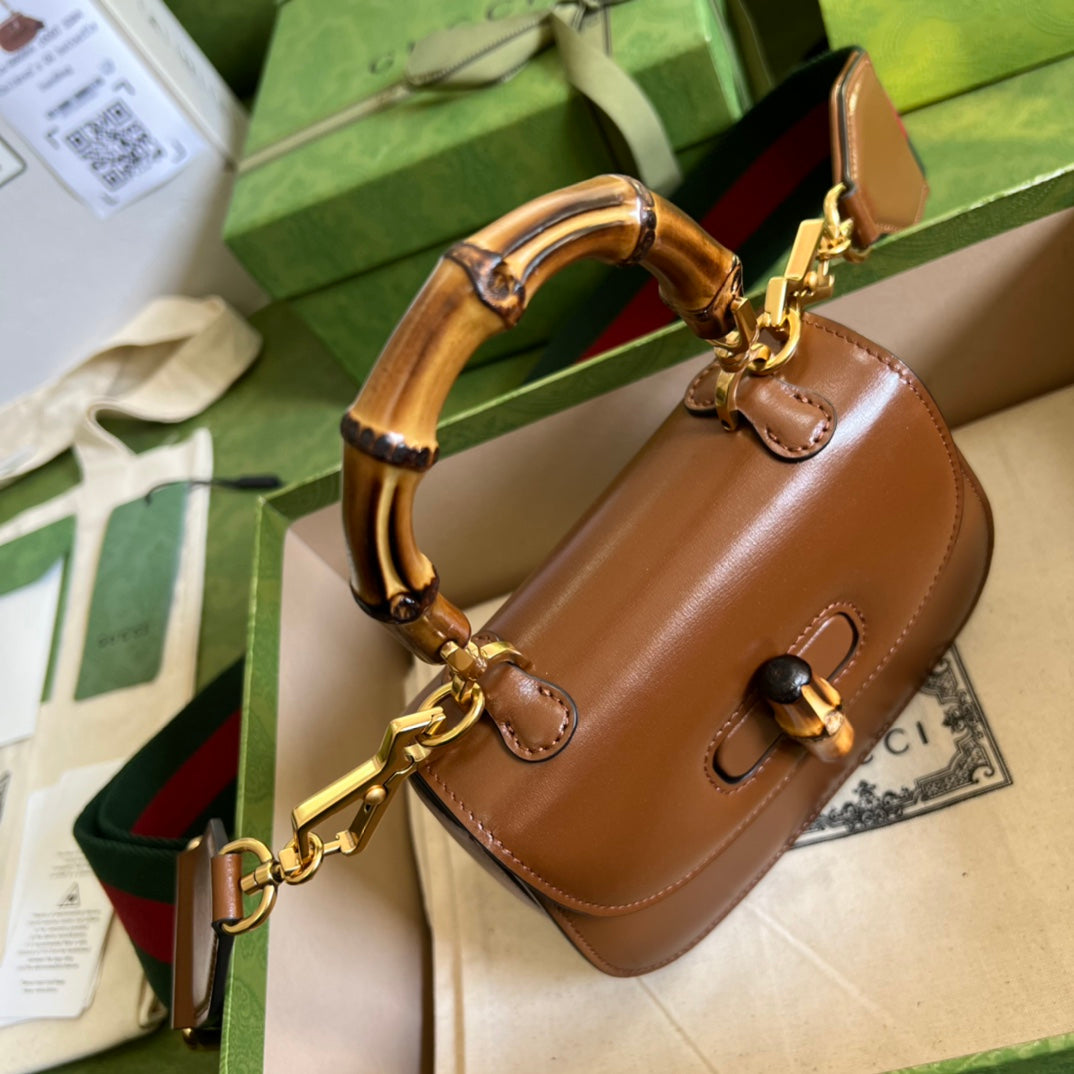 Gucci Leather Top Handle Shoulder Bag
