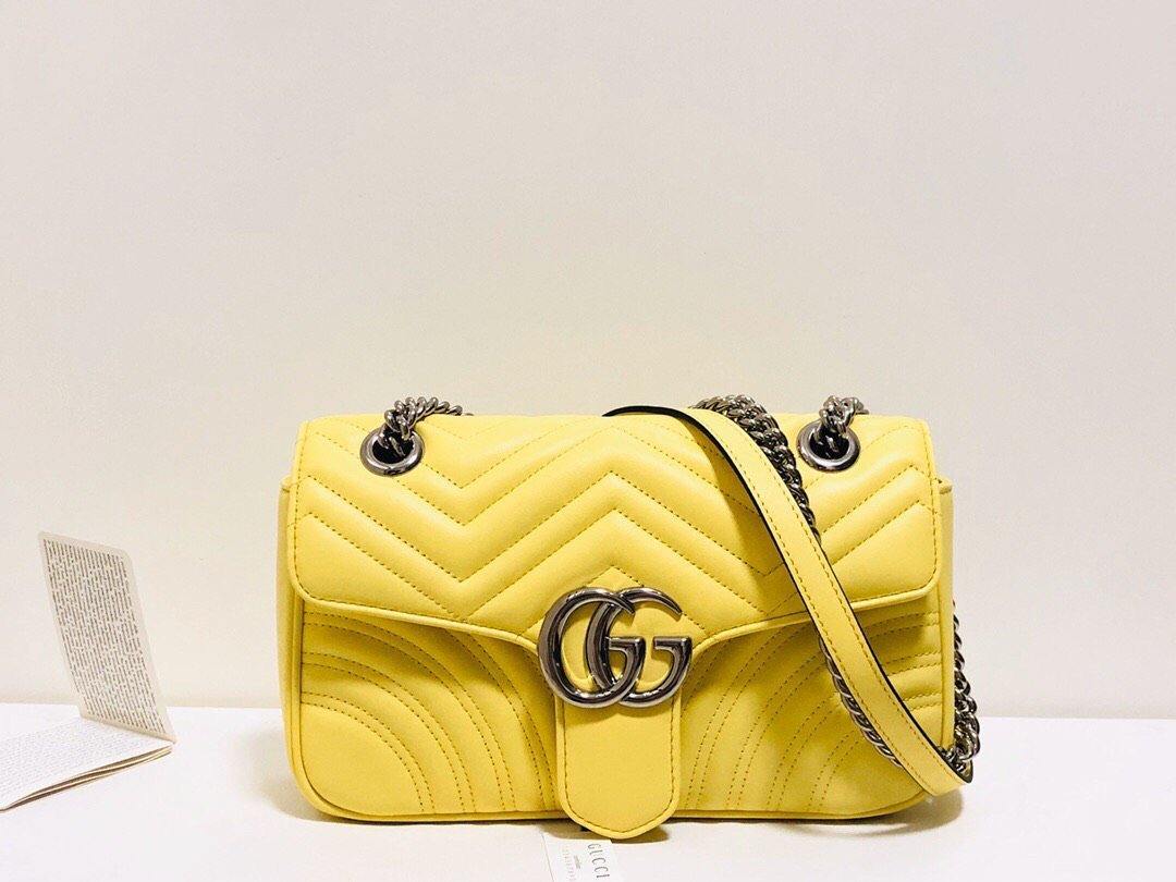 Gucci Leather Chain Shoulder Bag Style 18
