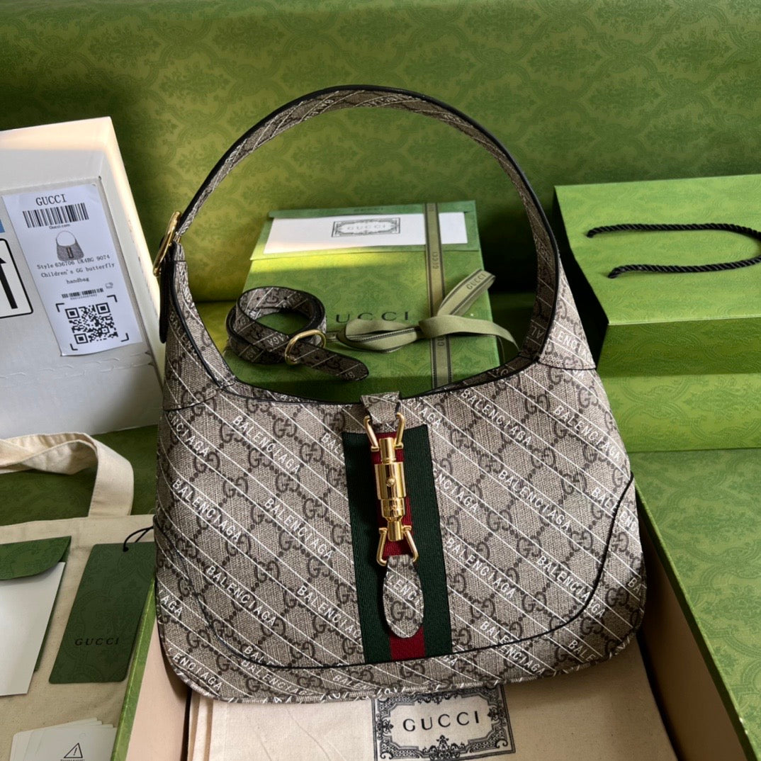 Gucci Jackie Canvas Shoulder Bag Style 5