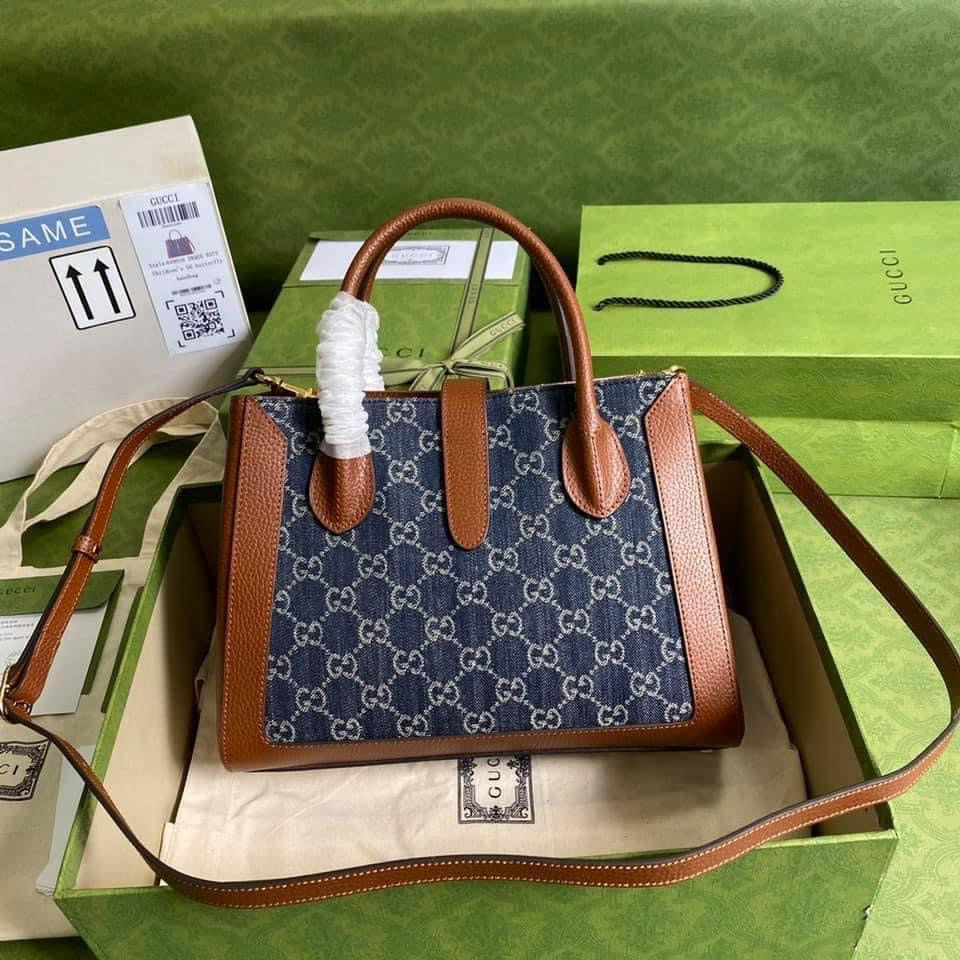 Gucci Jackie Leather Monogram Tote Style 1