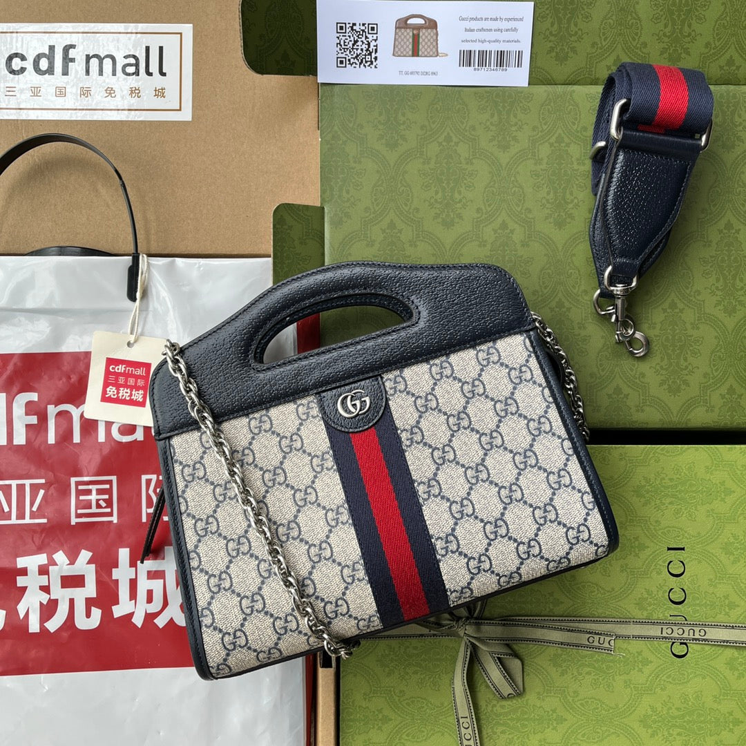 Gucci Ophidia Canvas Chain Tote Style 4