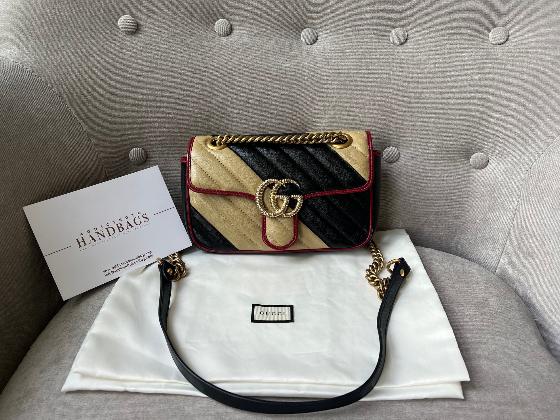 Gucci Lou Chain Leather Shoulder Bag