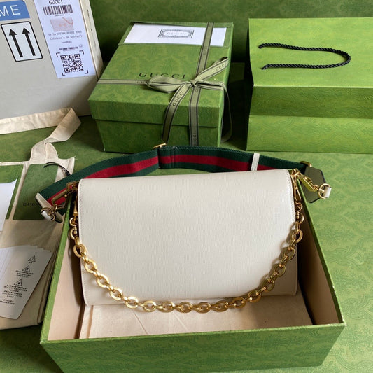 Gucci Monogram Chain Leather Crossbody