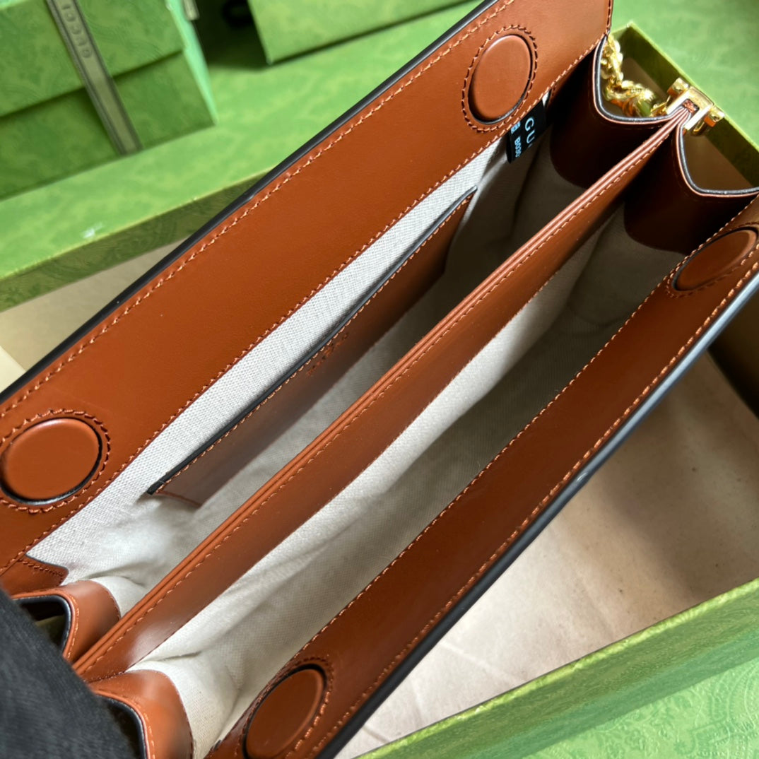 Gucci Gold Leather Shoulder Bag