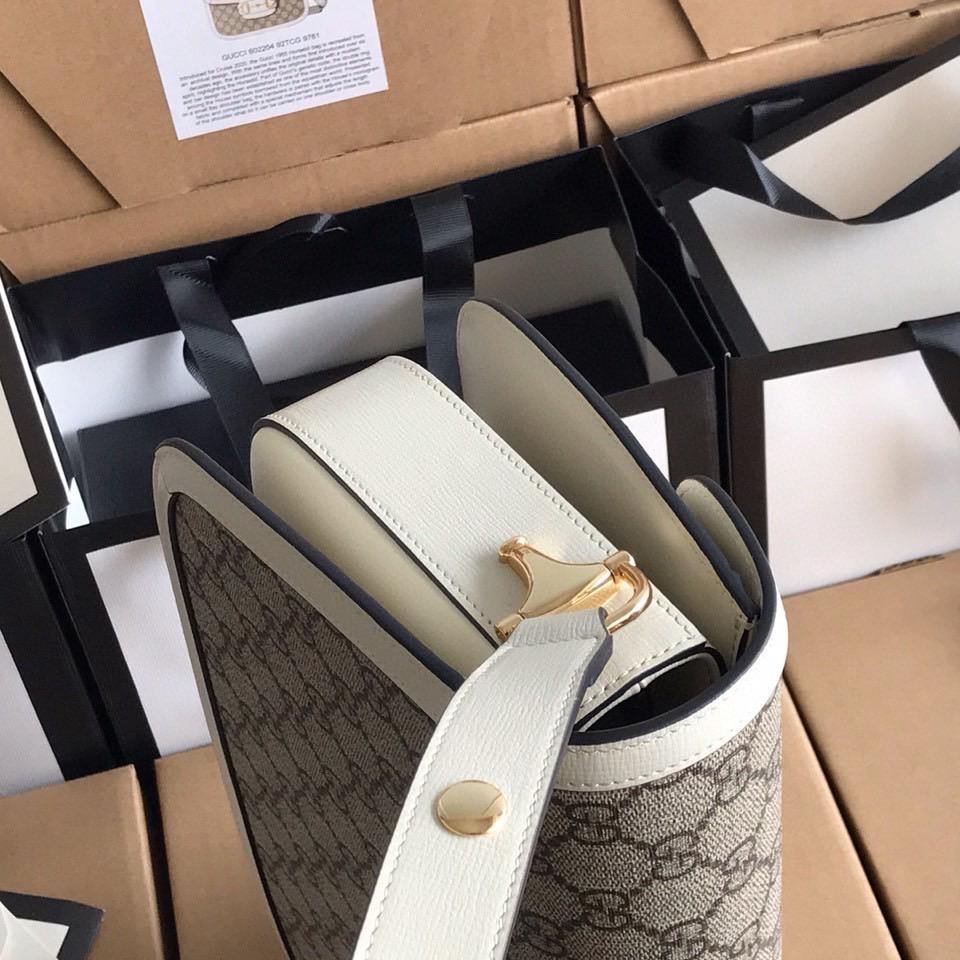 Gucci Leather Nylon Shoulder Bag Style 9