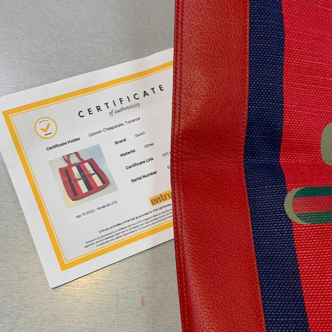 Gucci Leather Canvas Tote Style 17