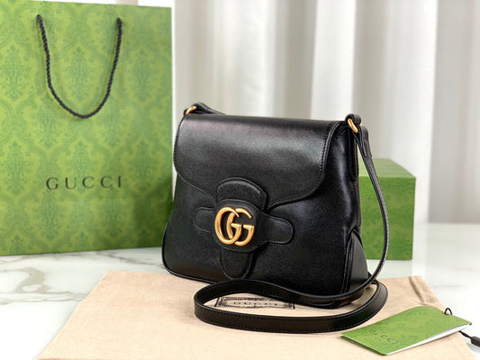 Gucci Leather Shoulder Bag Style 66
