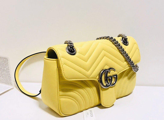 Gucci GG Marmont Leather Chain Shoulder Bag Style 34
