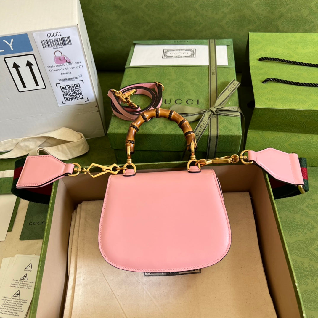 Gucci Bamboo Leather Shoulder Bag Style 17