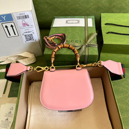 Gucci Bamboo Leather Shoulder Bag Style 17