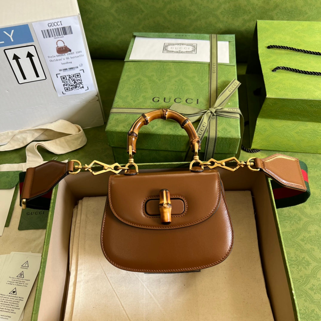 Gucci Leather Top Handle Shoulder Bag