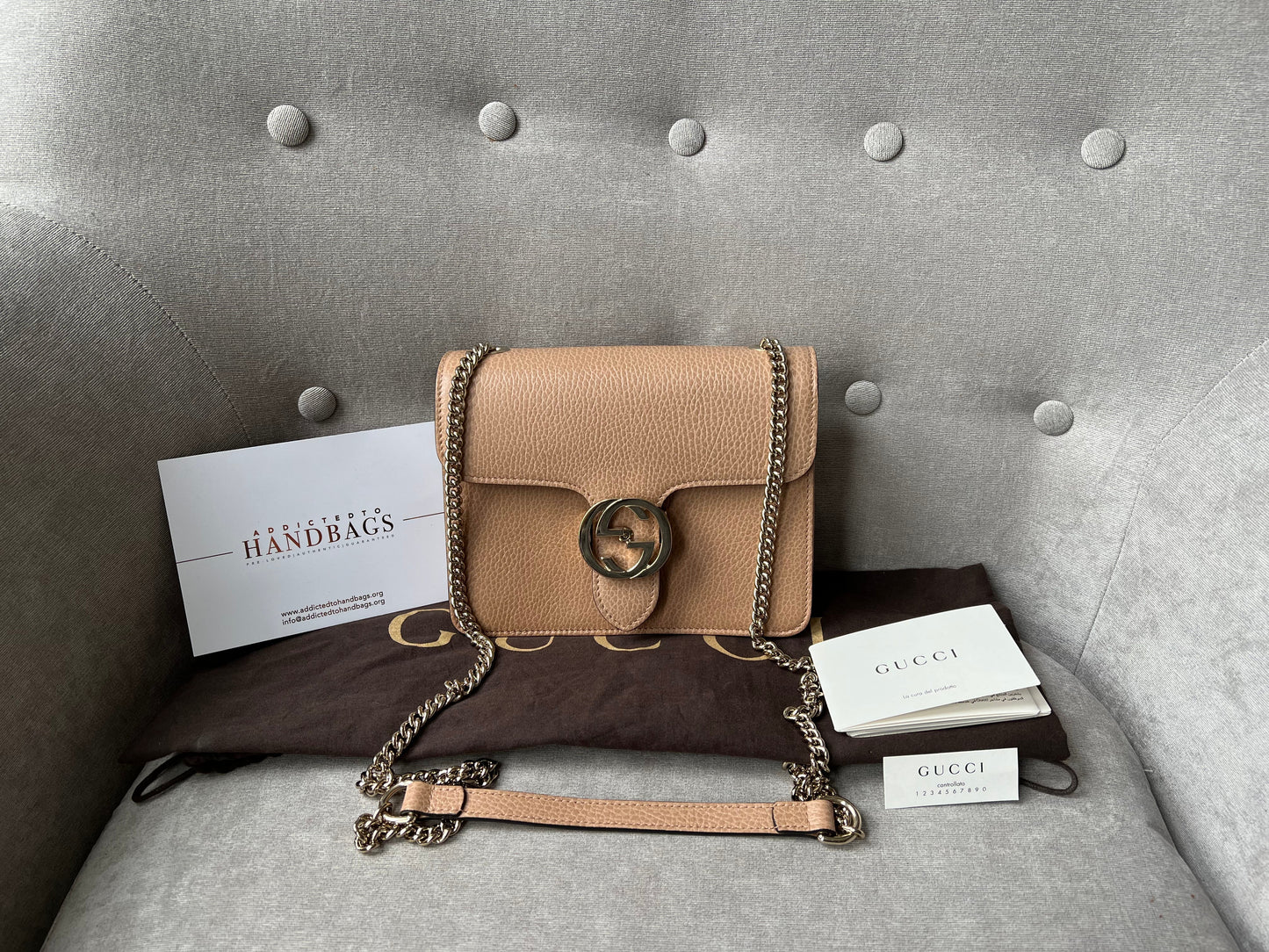 Gucci Chain Leather Shoulder Bag