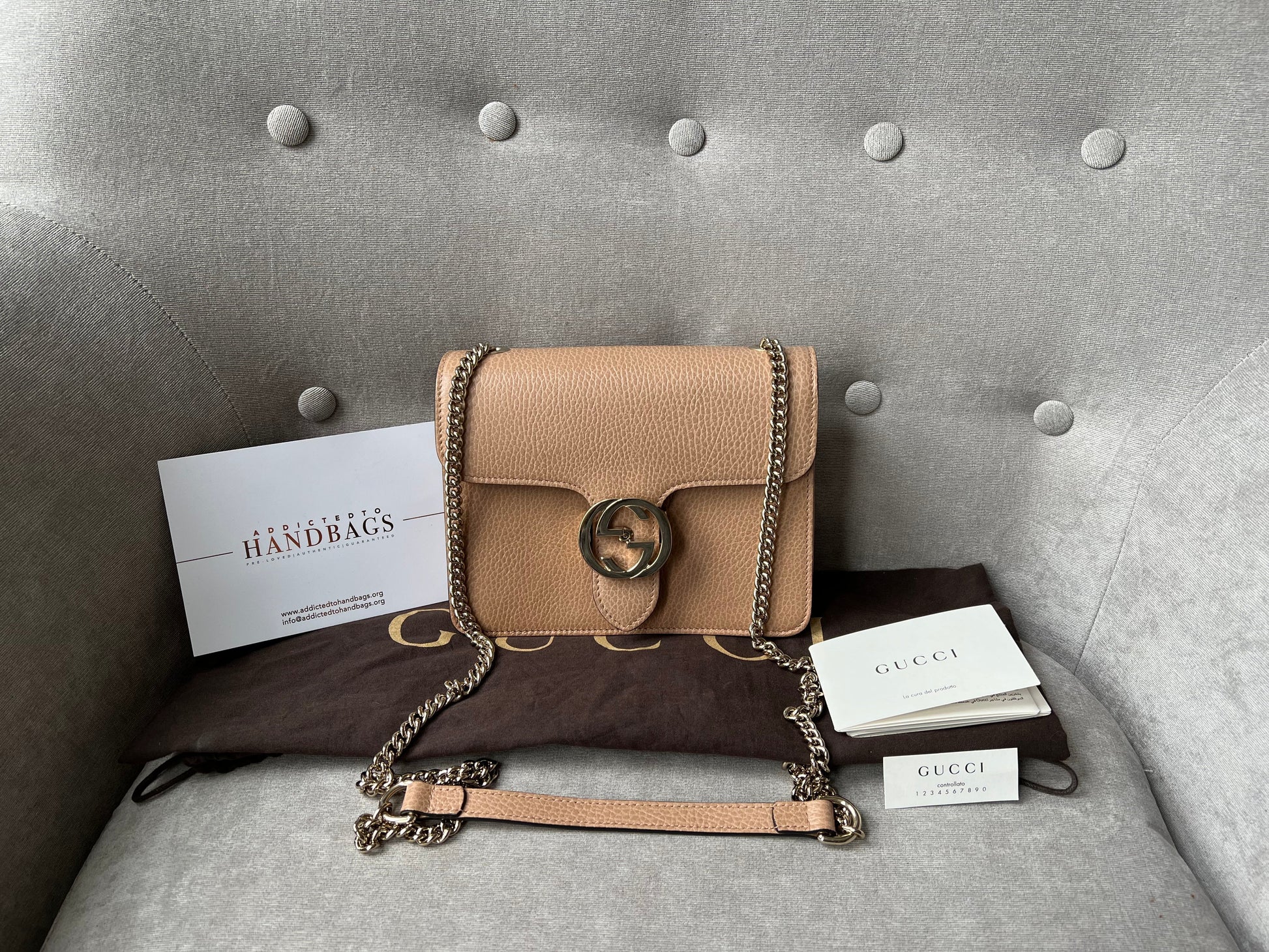 Gucci Chain Leather Shoulder Bag