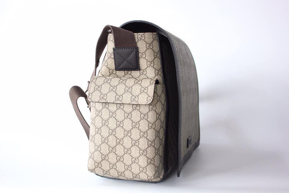 Gucci Leather Canvas Shoulder Bag