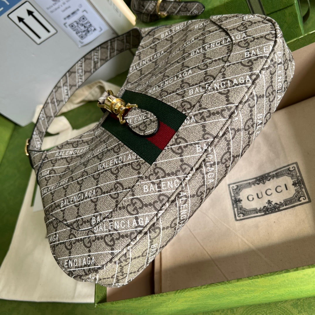 Gucci Jackie Canvas Shoulder Bag Style 5
