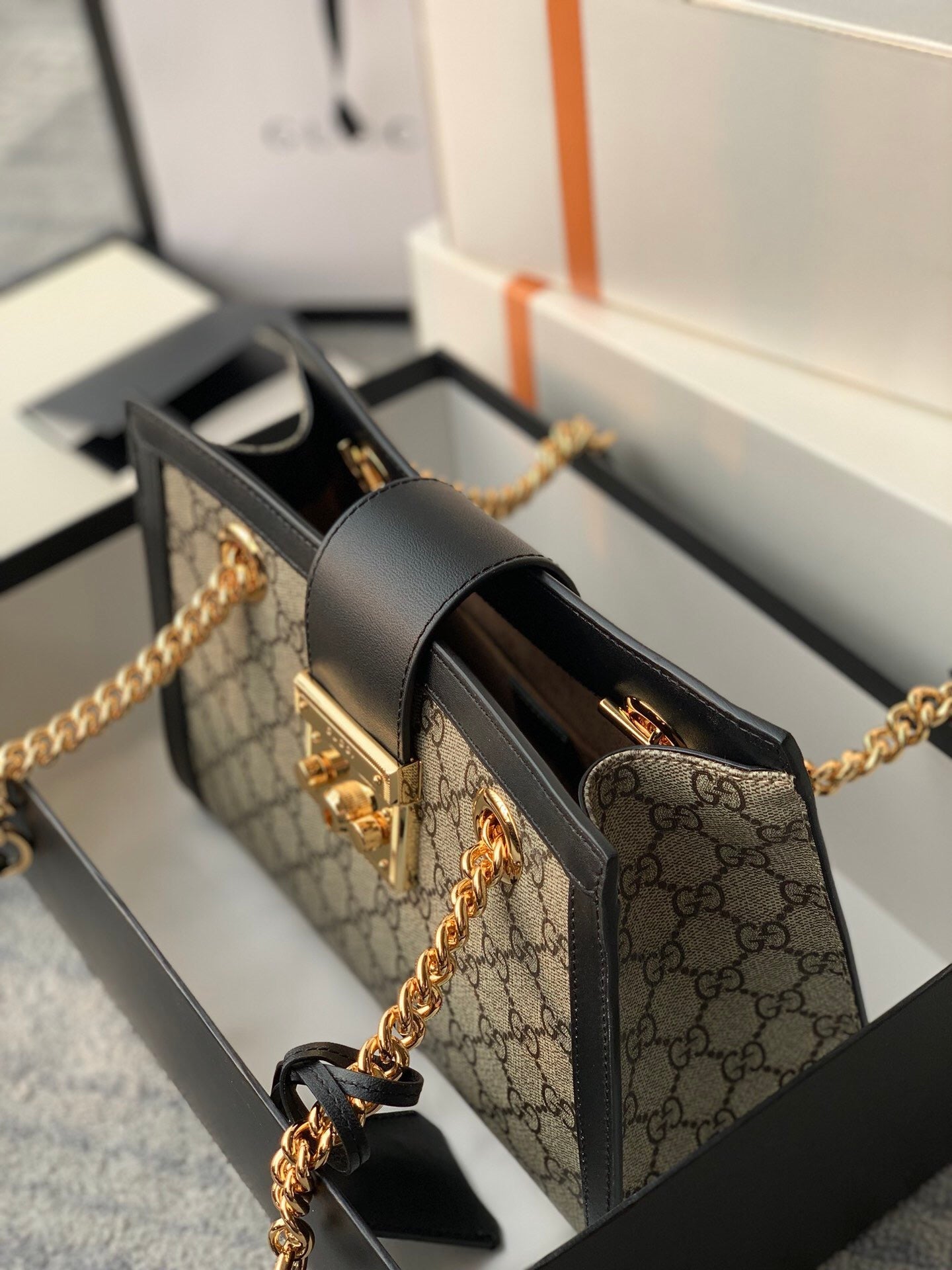 Gucci Padlock Leather Chain Shoulder Bag Style 18