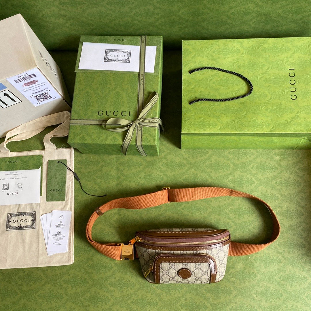 Gucci Interlocking G Leather Canvas Handbag Style 2