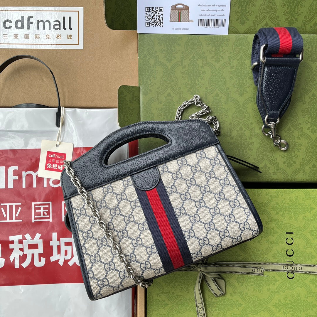 Gucci Ophidia Canvas Chain Tote Style 4