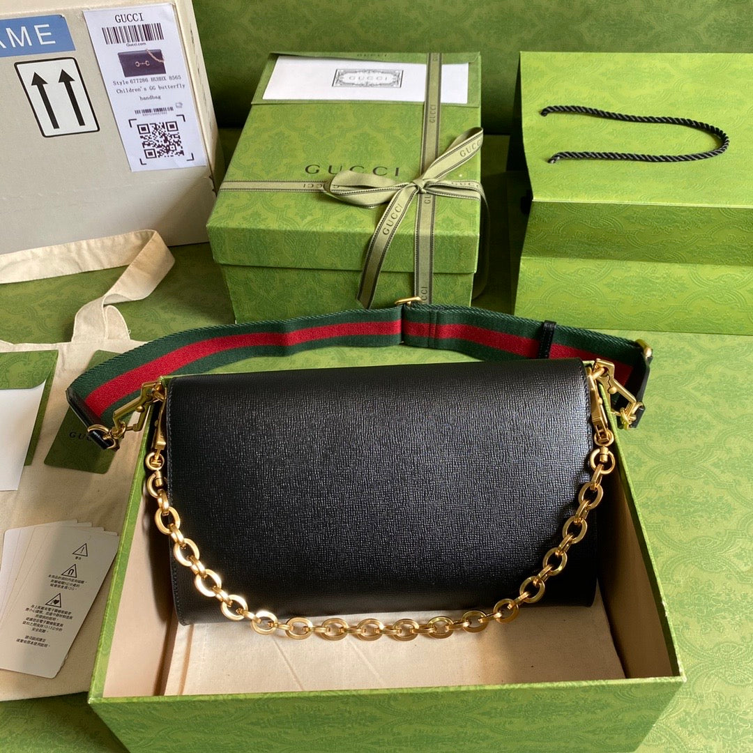 Gucci Monogram Chain Leather Crossbody