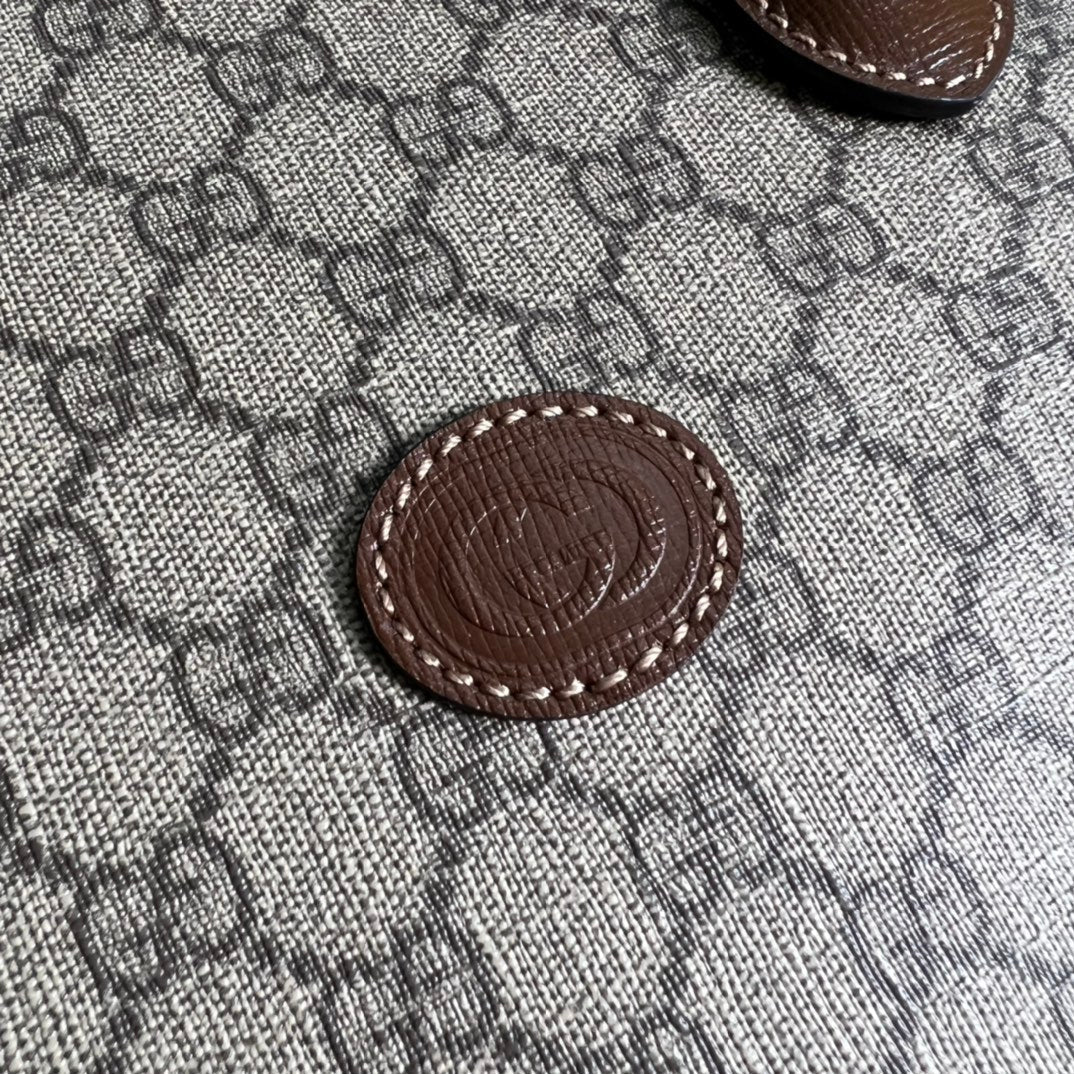 Gucci Monogram Leather Canvas Tote