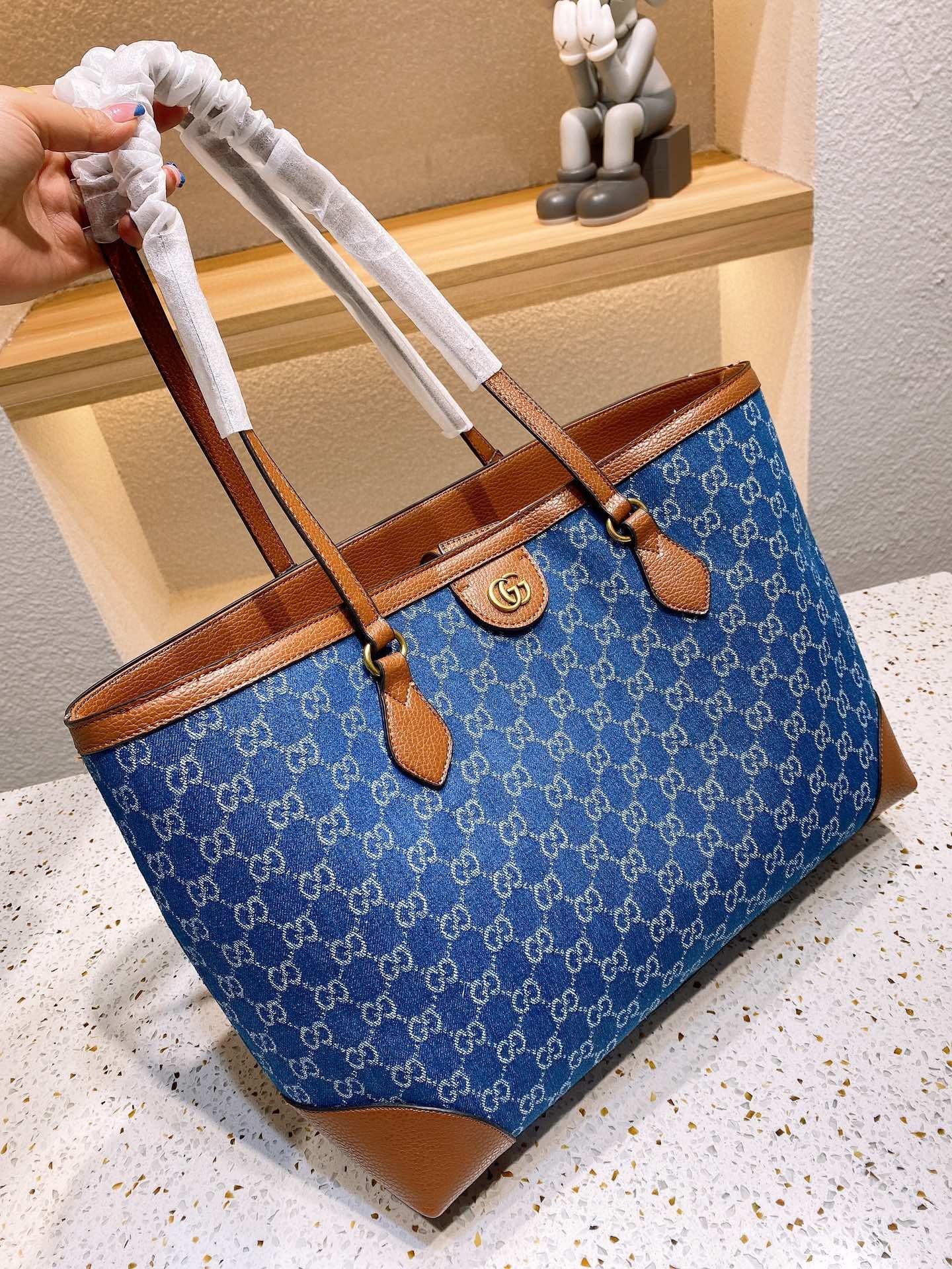 Gucci Ophidia Leather Monogram Tote Style 1