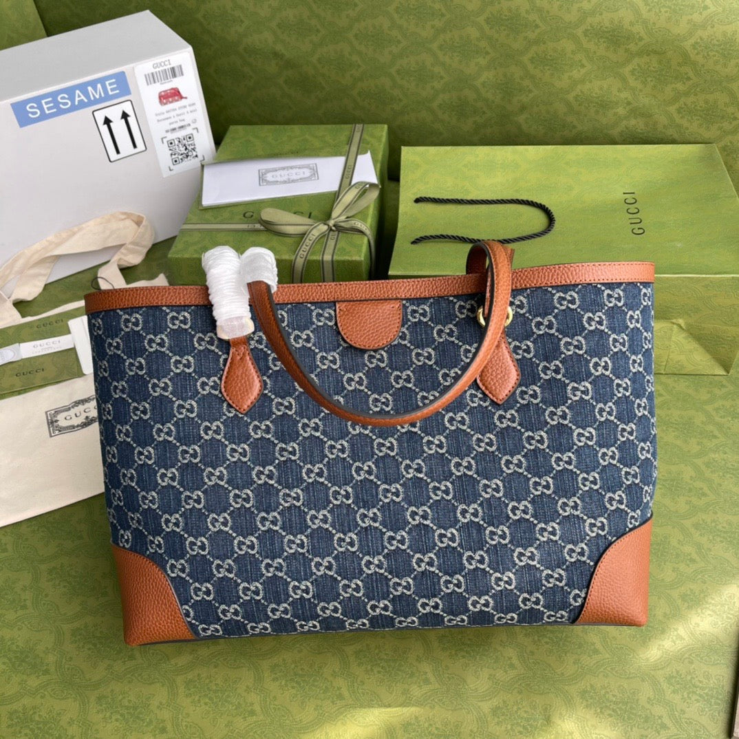 Gucci Ophidia Leather Monogram Tote Style 2
