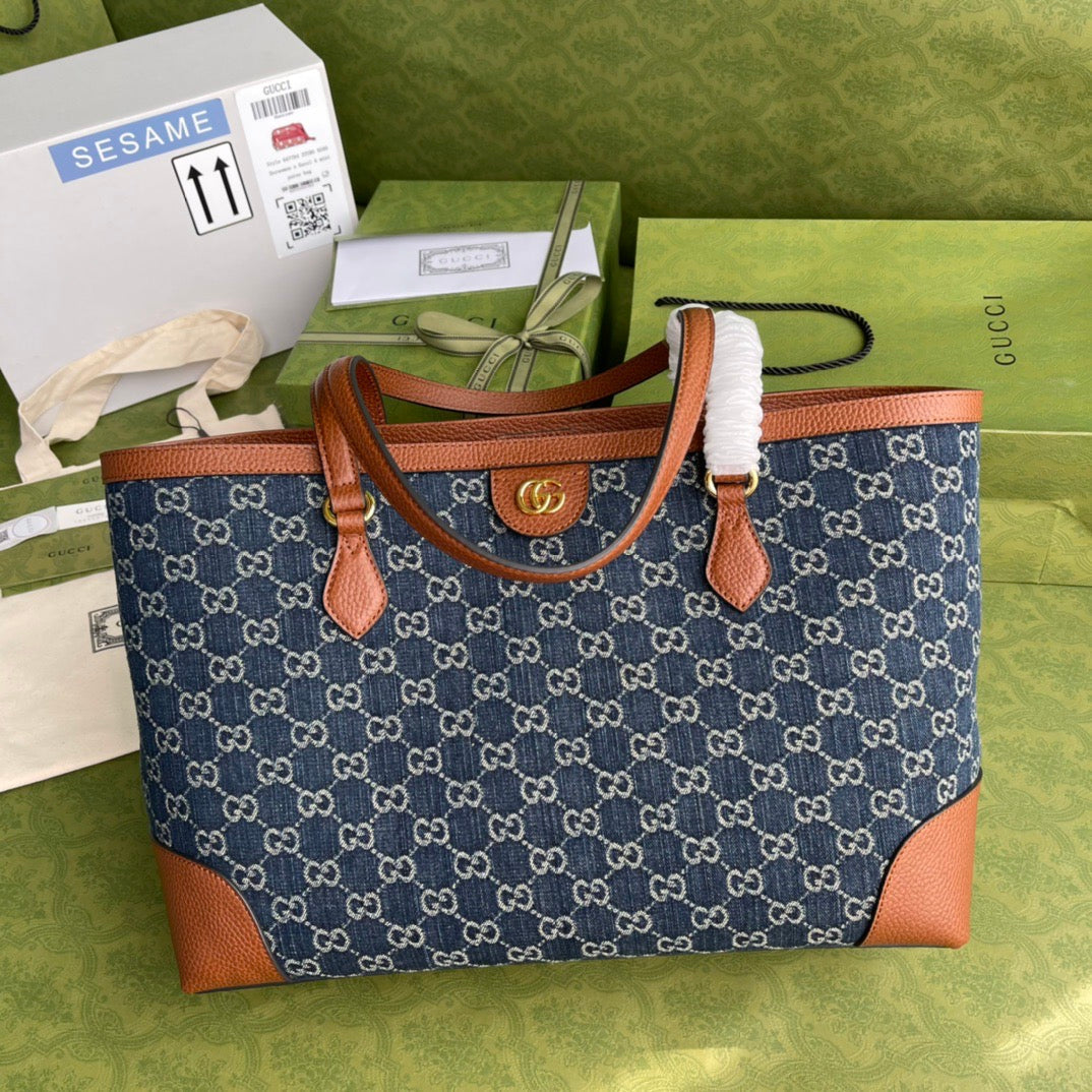 Gucci Ophidia Leather Monogram Tote Style 2