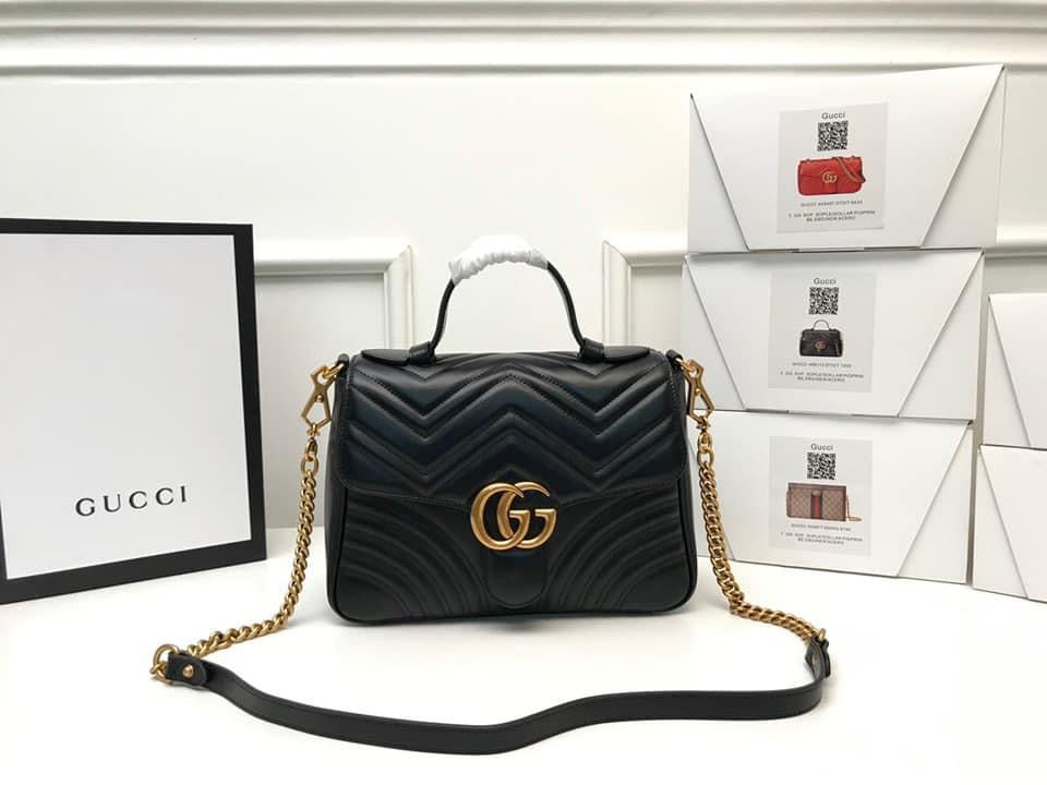 Gucci Leather Chain Shoulder Bag Style 5
