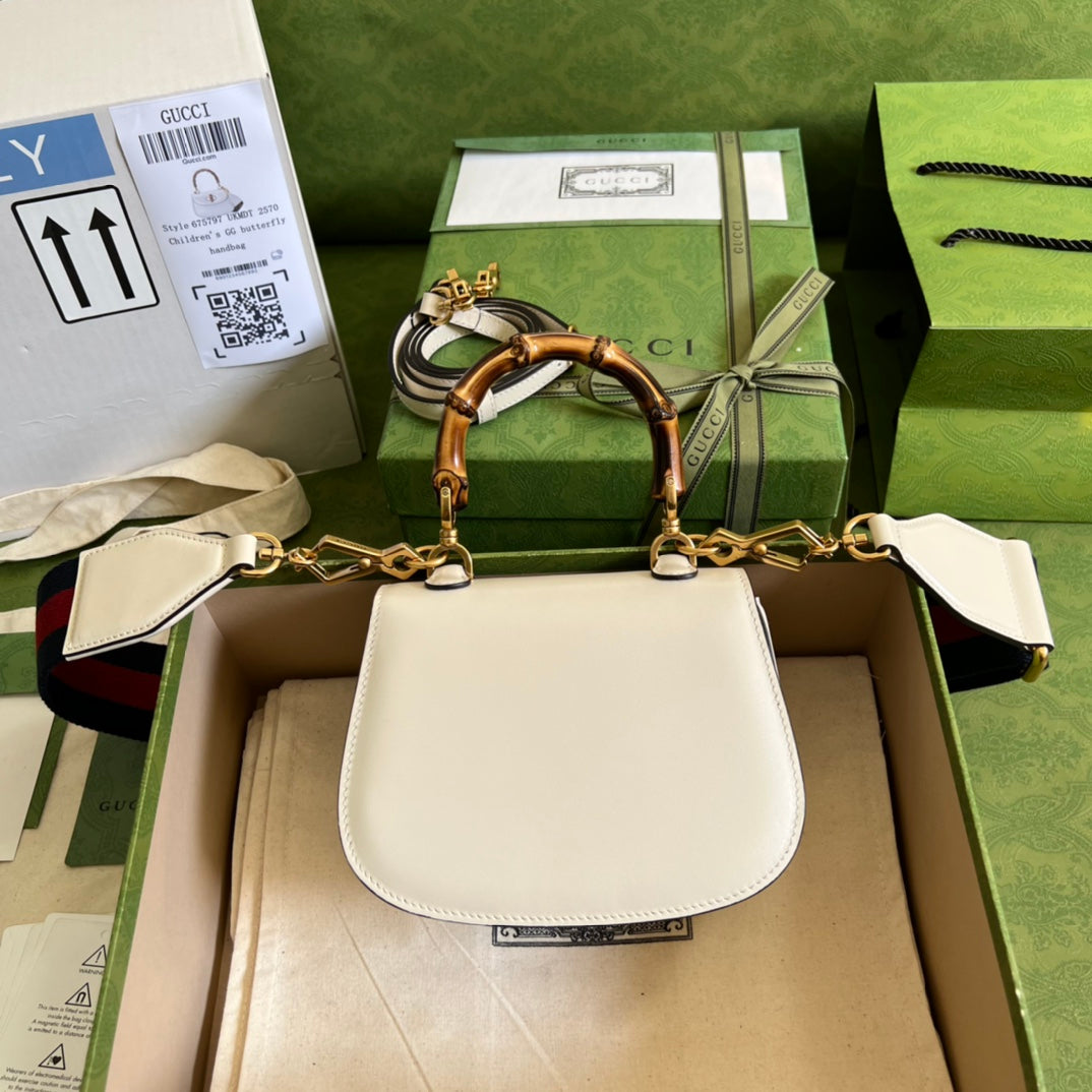 Gucci Bamboo Leather Shoulder Bag Style 9