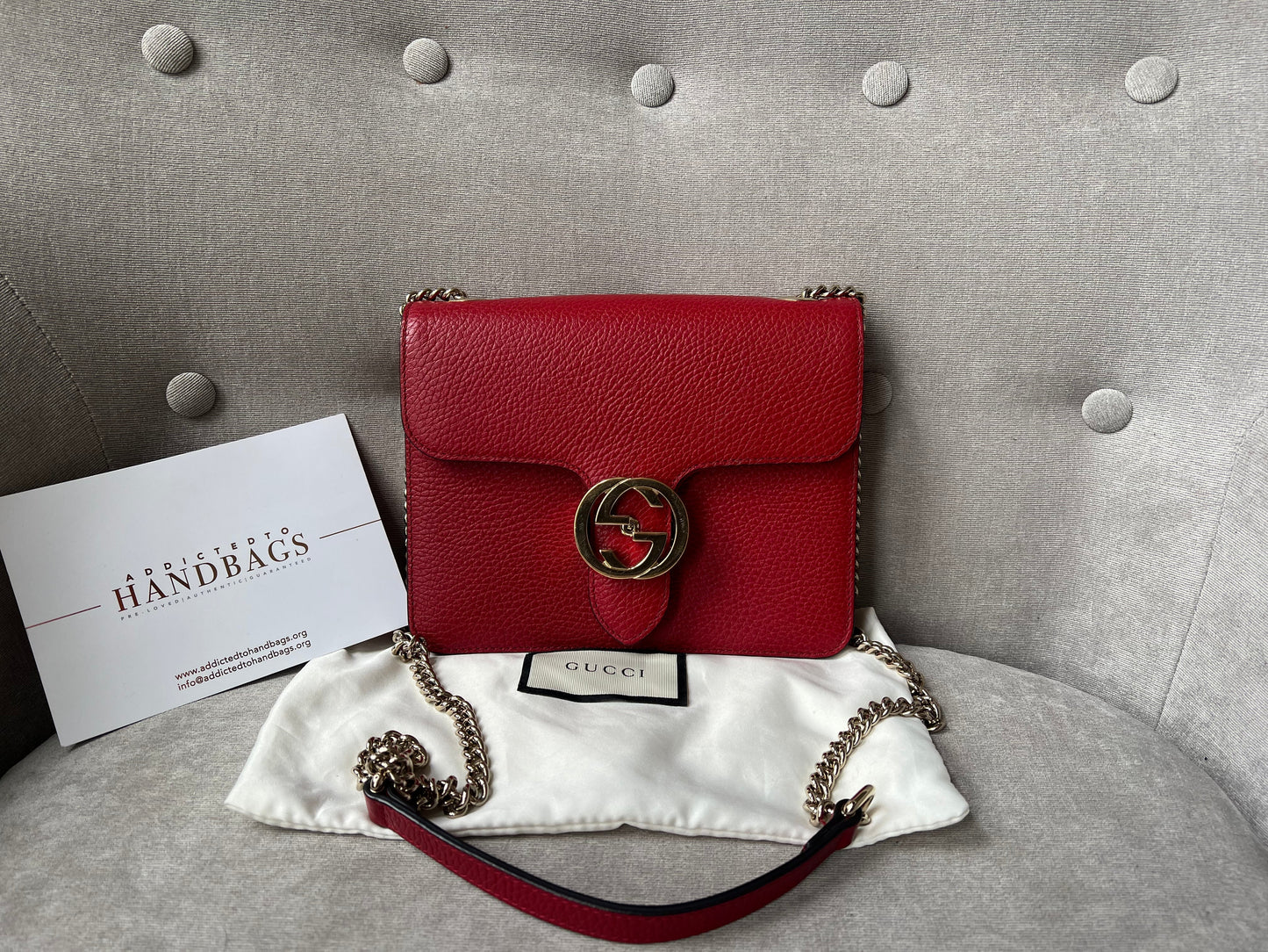 Gucci Chain Leather Shoulder Bag