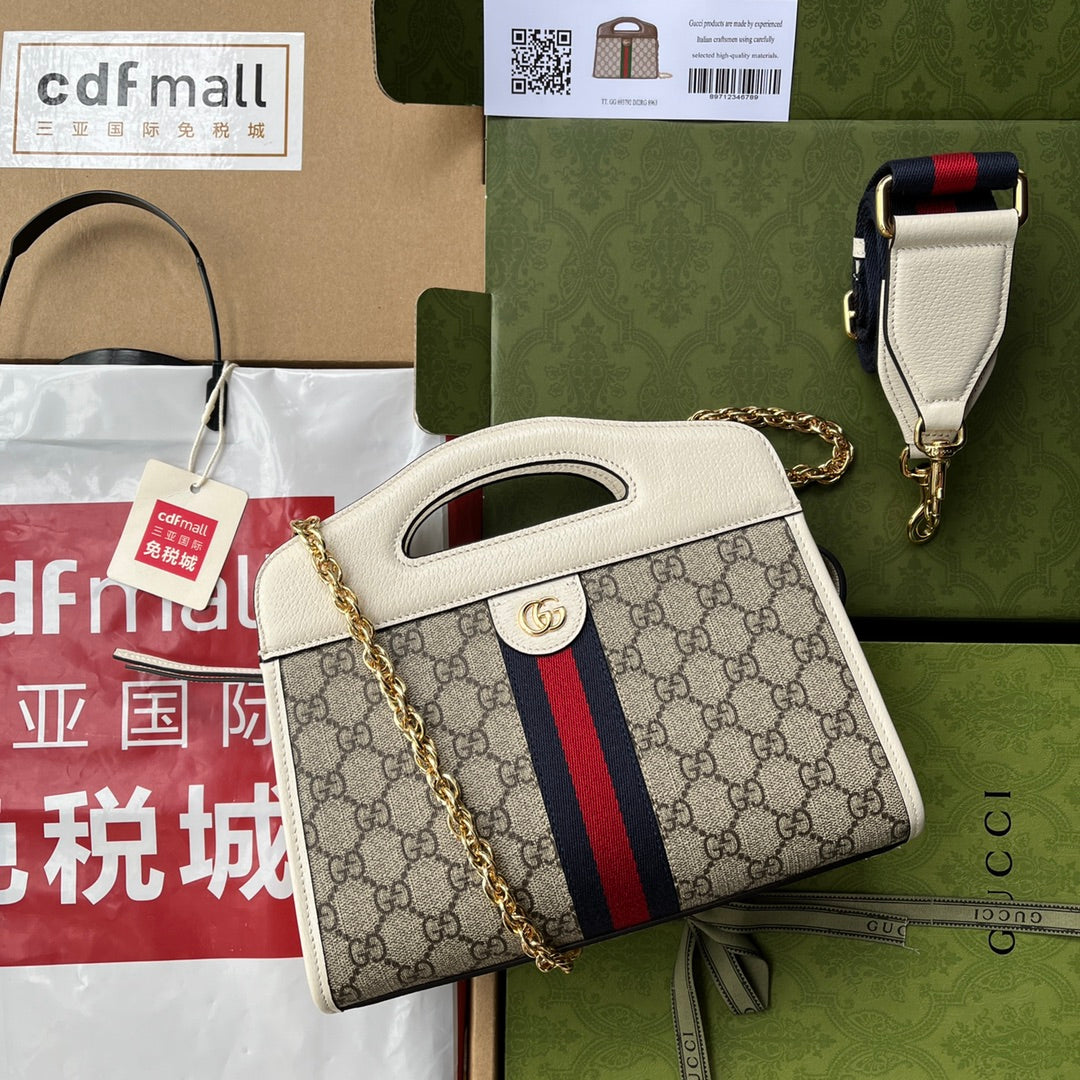 Gucci Ophidia Canvas Chain Tote Style 2