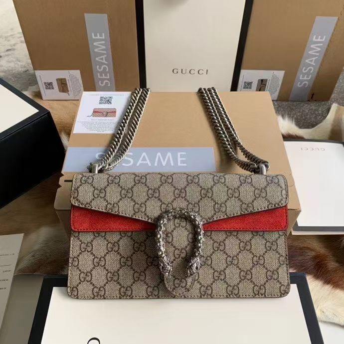 Gucci Monogram Chain Canvas Crossbody