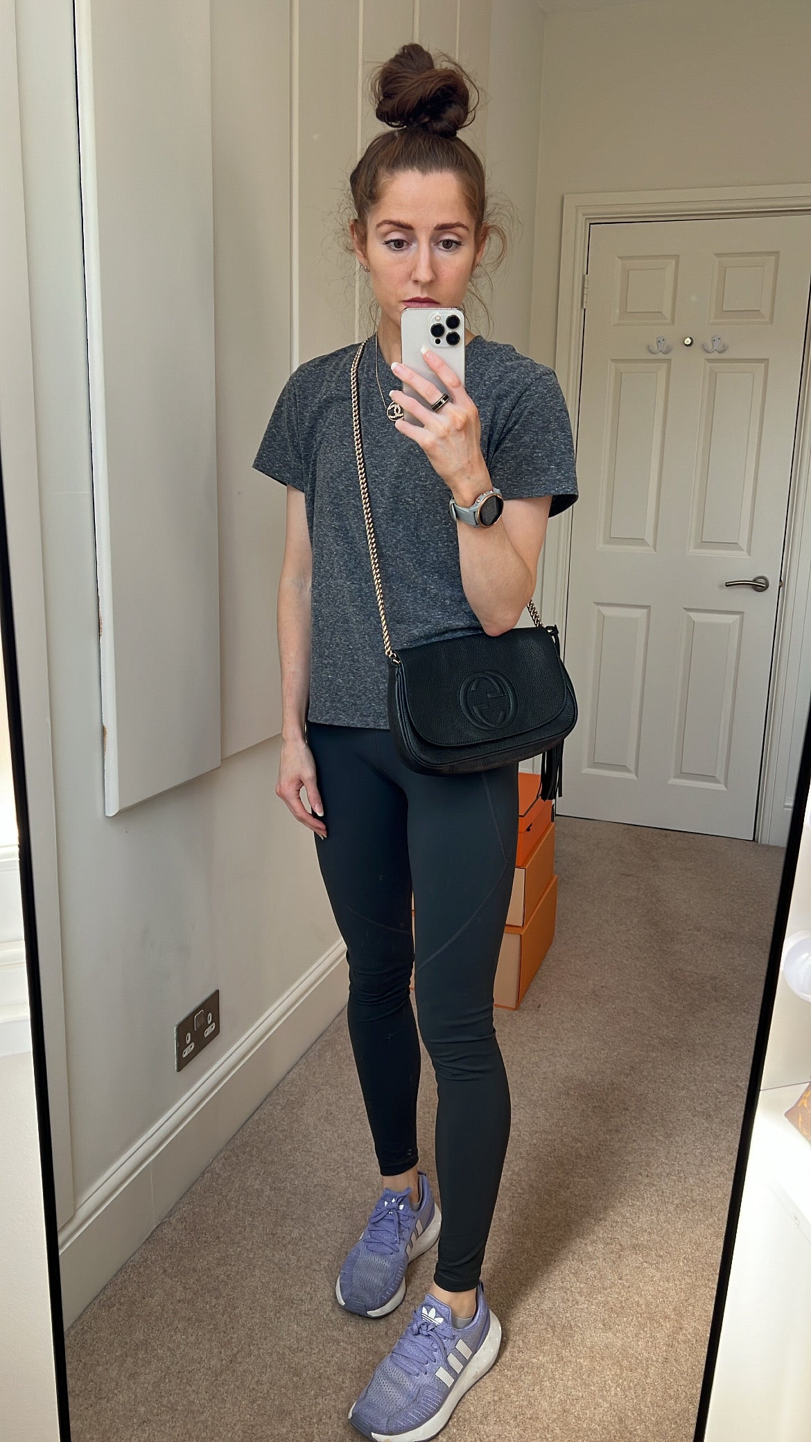 Gucci Soho Beige Leather Chain Crossbody
