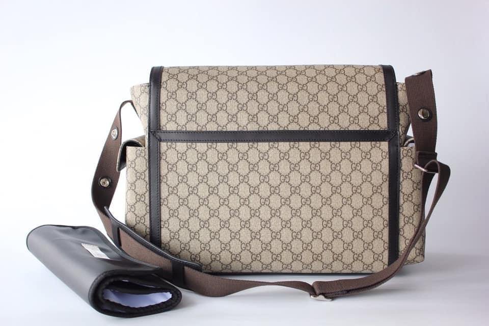 Gucci Leather Canvas Shoulder Bag