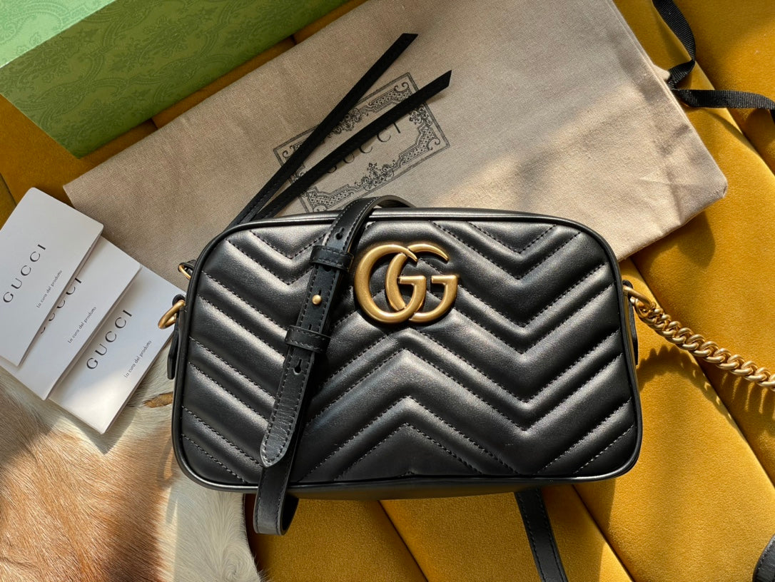 Gucci Monogram Chain Leather Crossbody