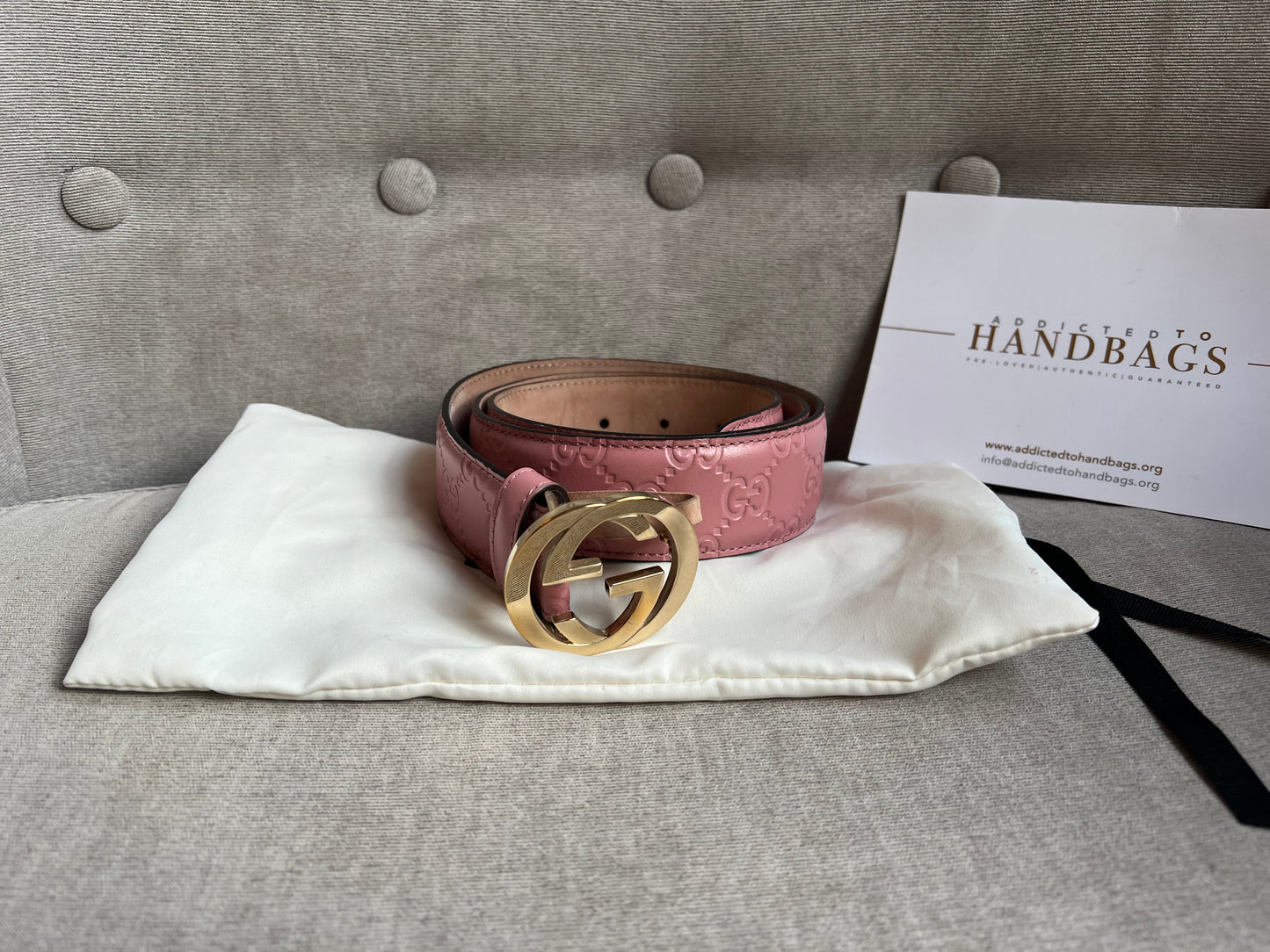 Gucci Guccissima Pink Leather Handbag