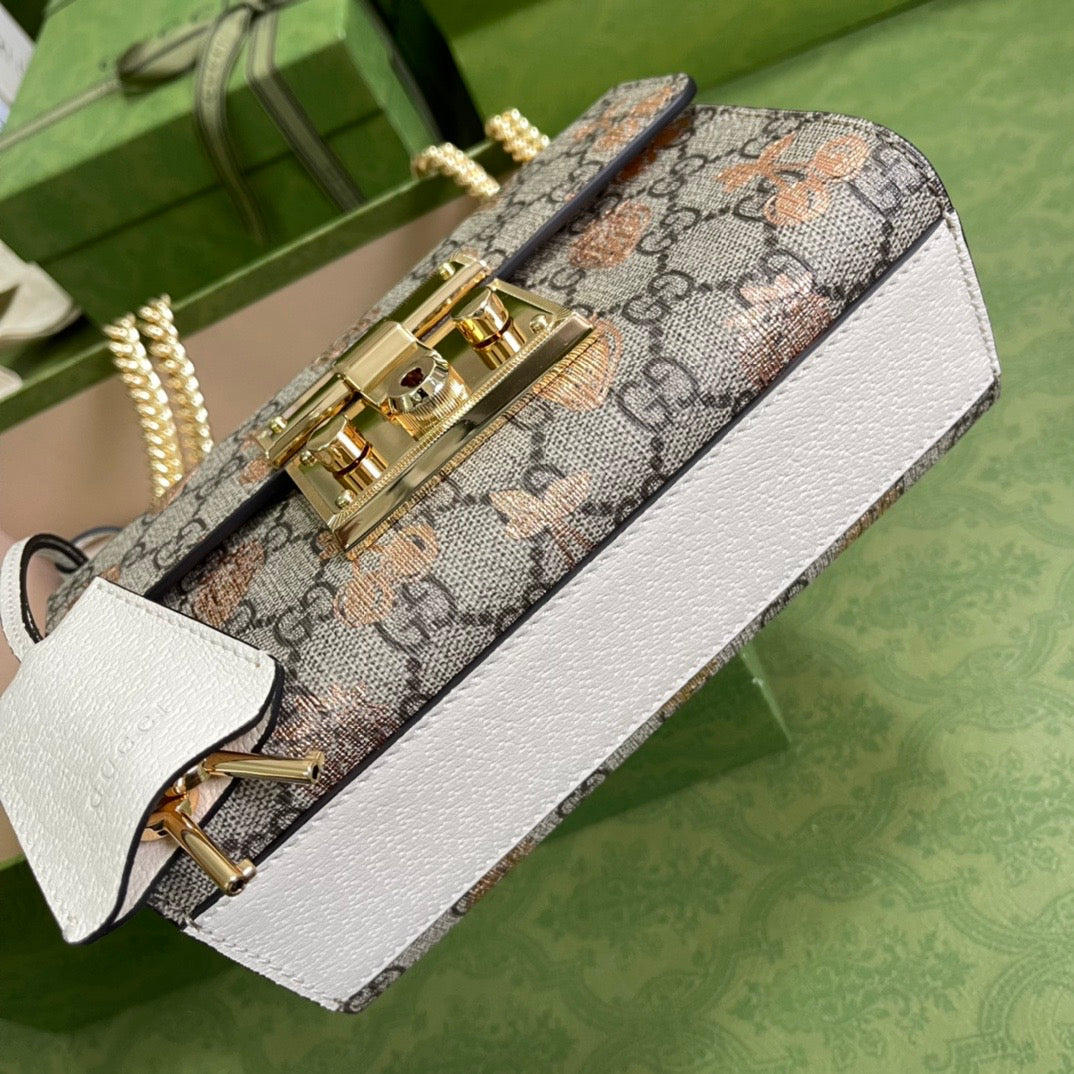 Gucci Padlock Leather Monogram Shoulder Bag Style 1