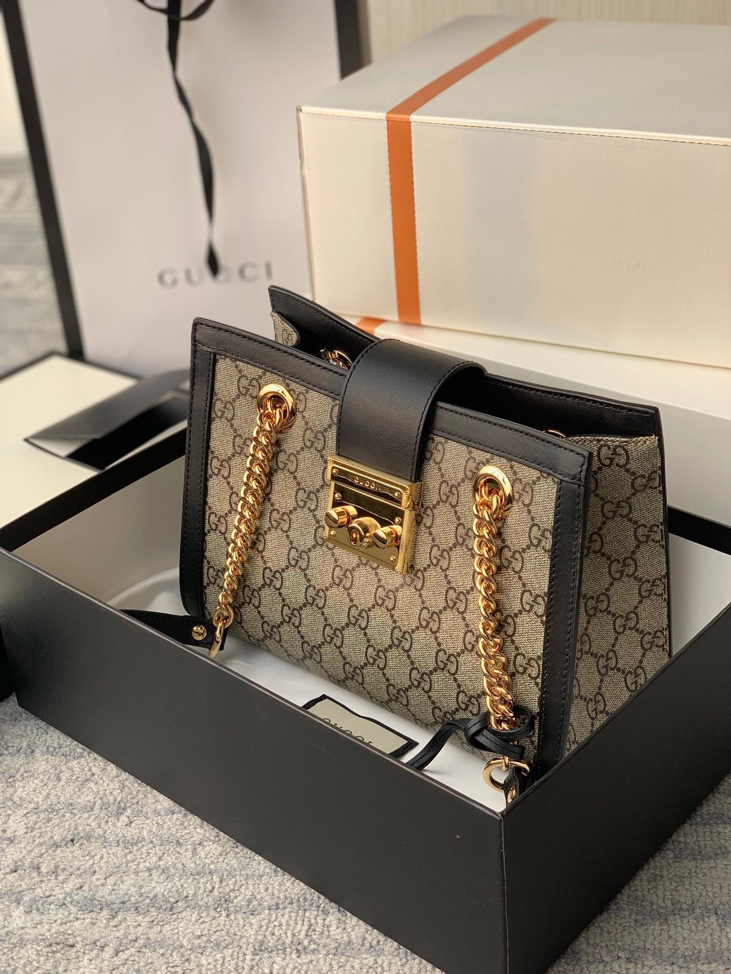Gucci Padlock Leather Chain Shoulder Bag Style 18