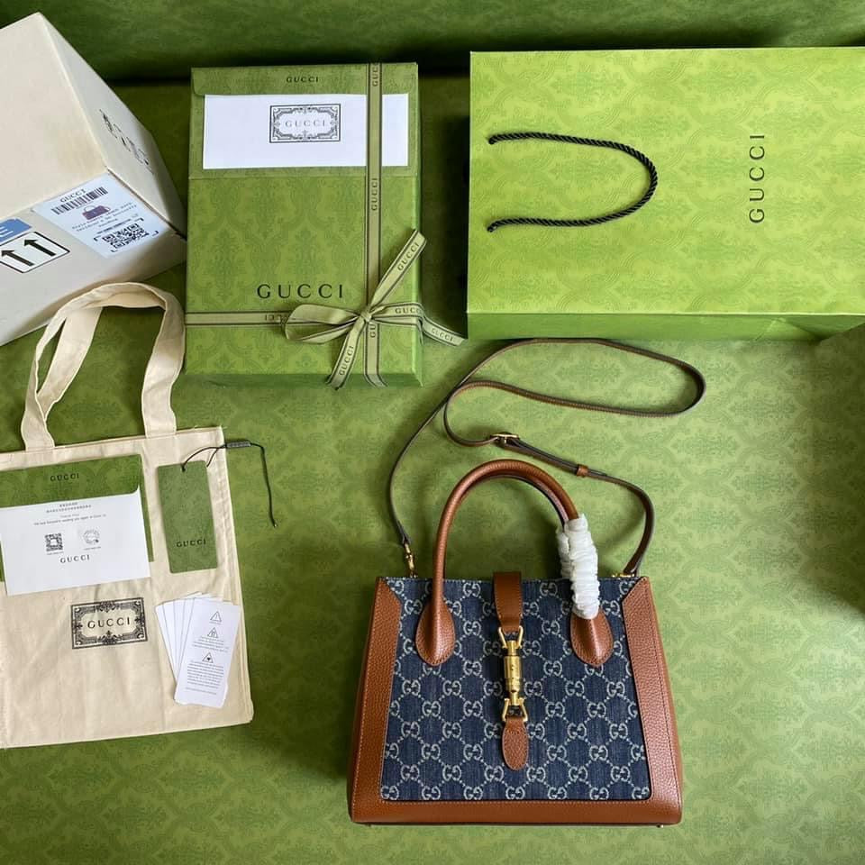 Gucci Jackie Leather Monogram Tote Style 2