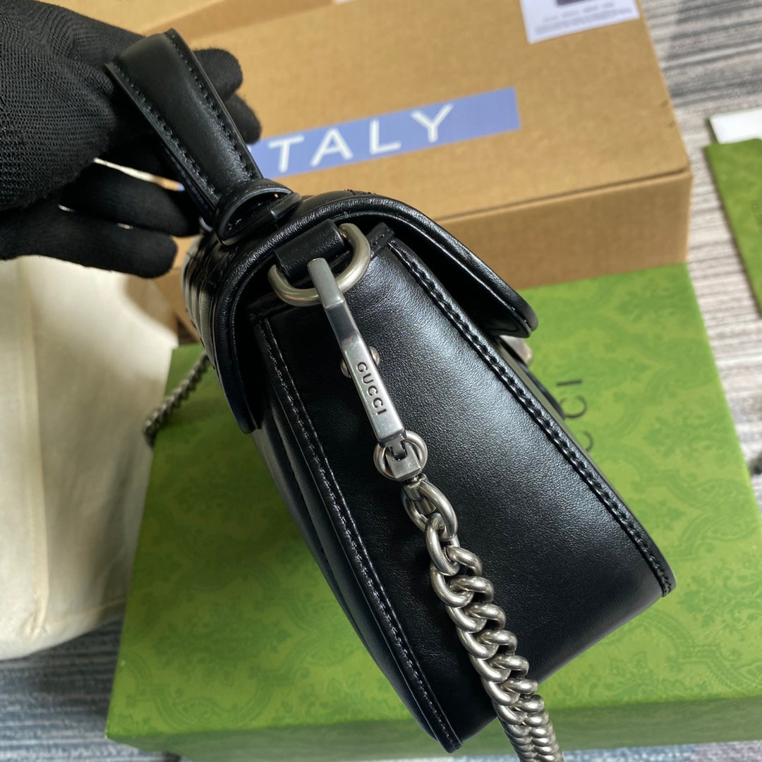Gucci GG Marmont Leather Chain Shoulder Bag Style 28