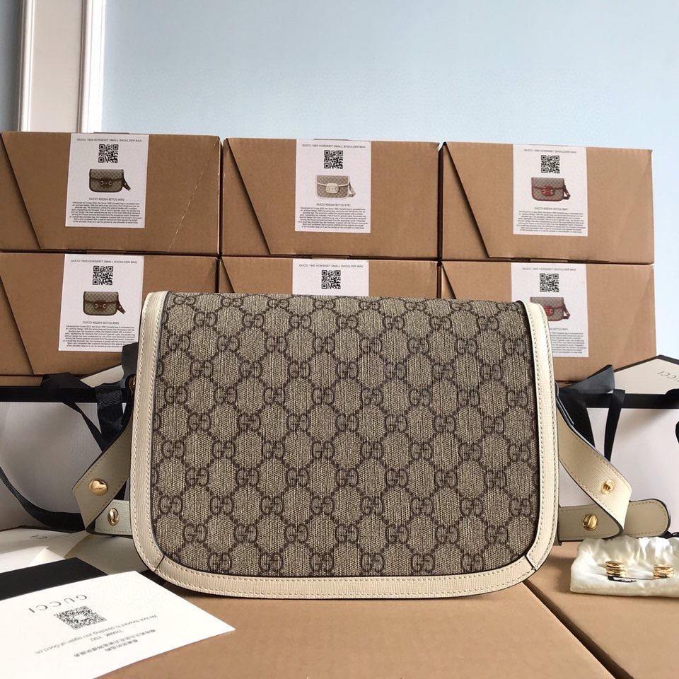 Gucci Leather Nylon Shoulder Bag Style 9