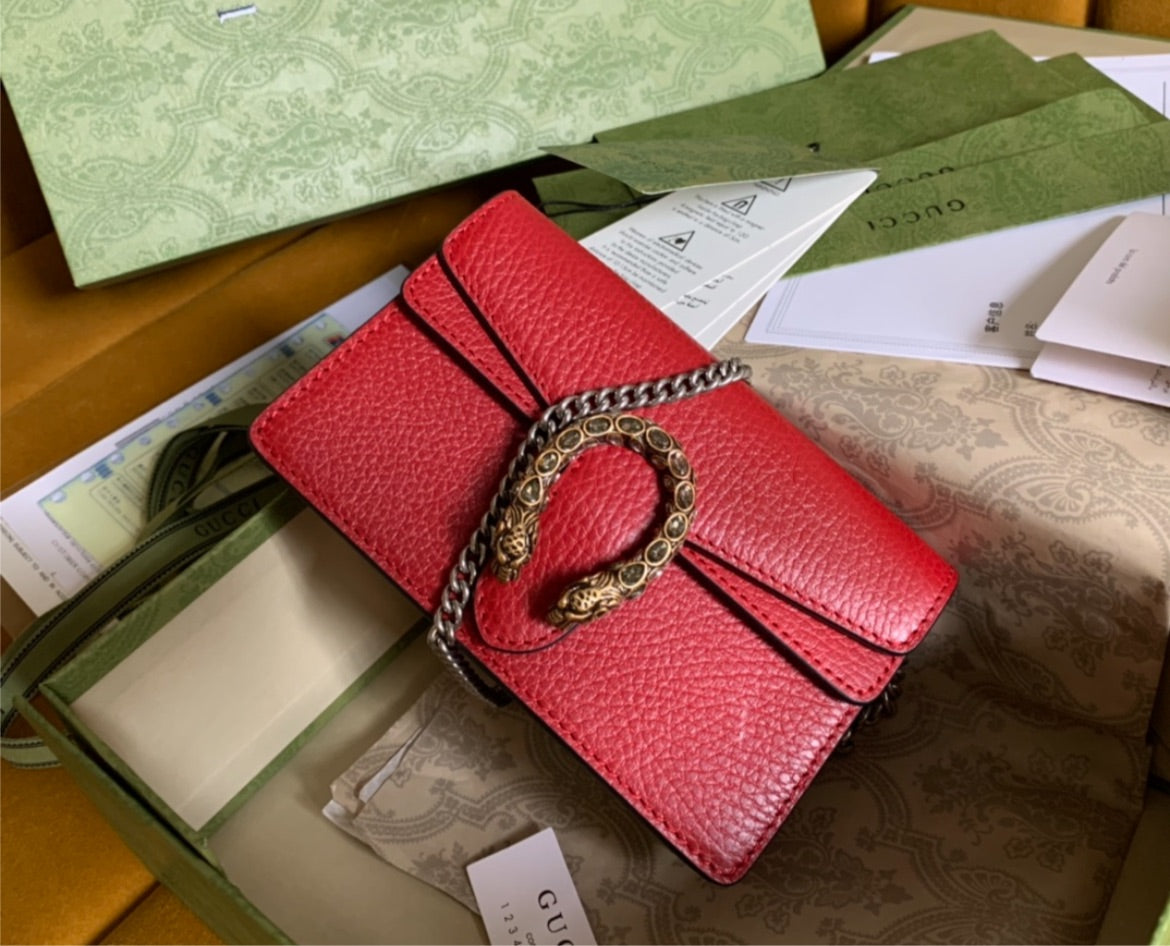 Gucci Red Leather Handbag