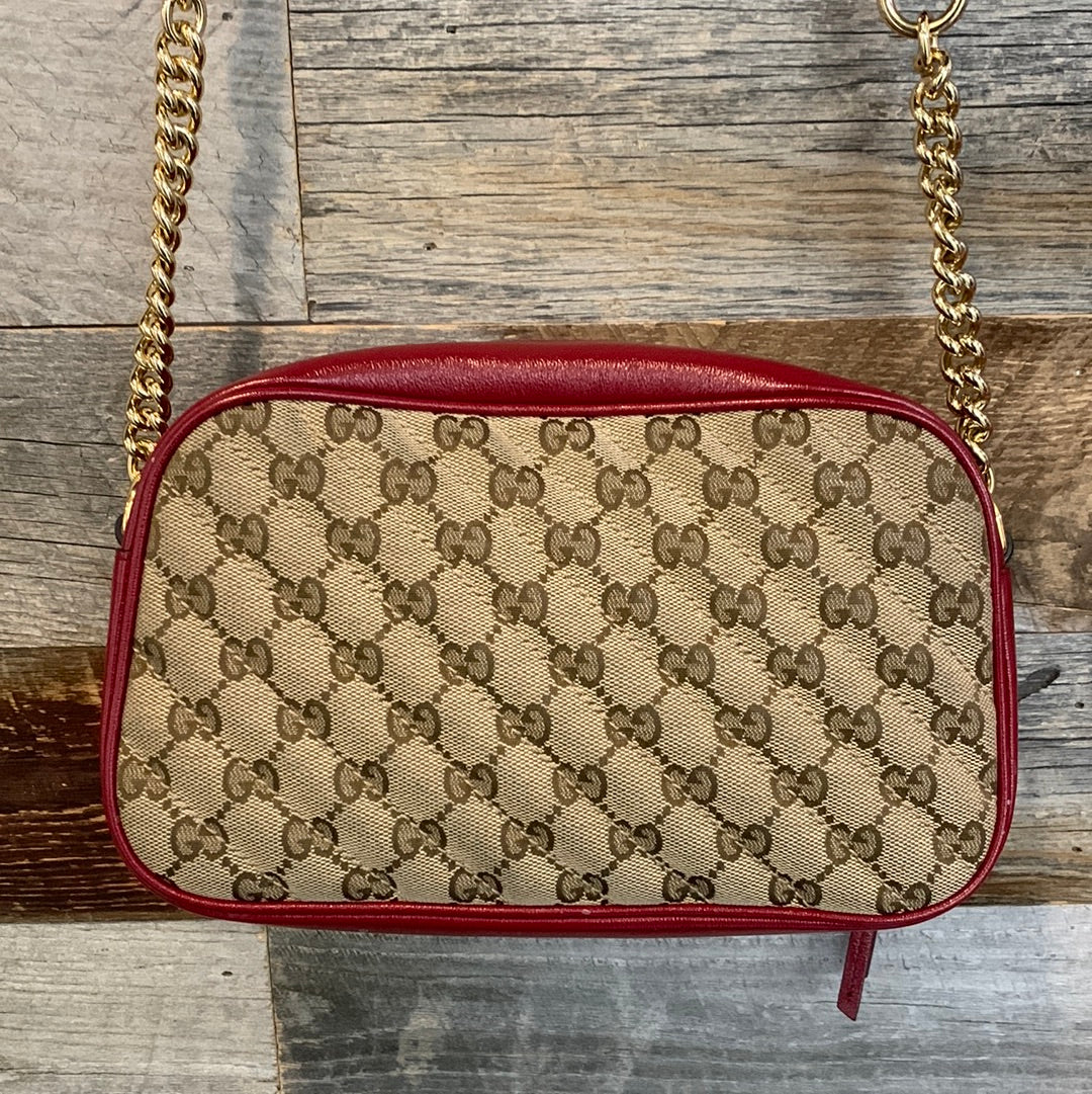 Gucci GG Marmont Leather Canvas Crossbody Style 1